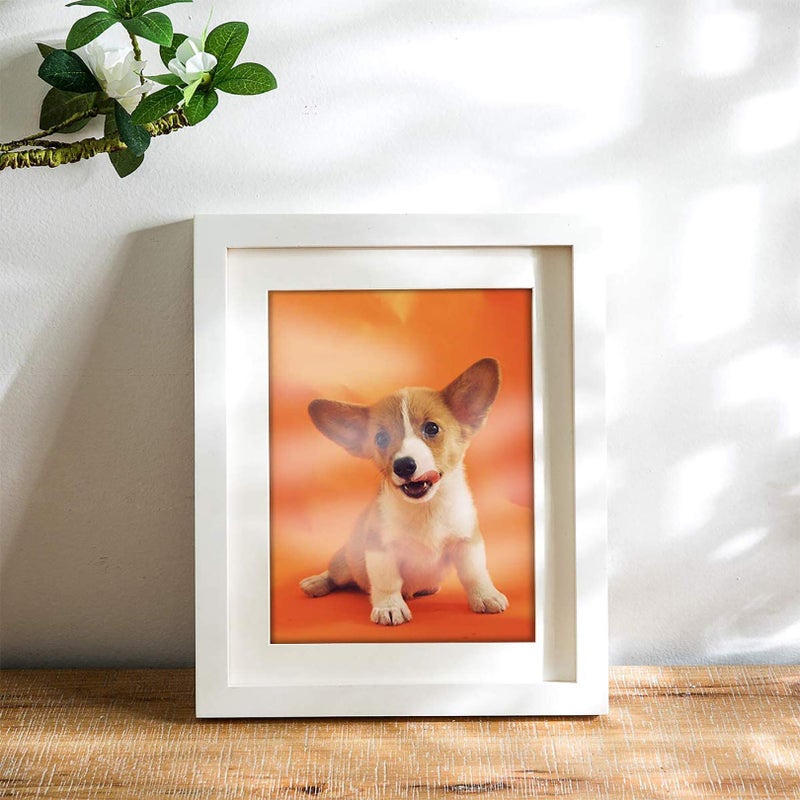 WUTL 8x10 White Picture Frames Nature Solid Wood 6 Pack for Wall Mounting and Tabletop Display - Image 5